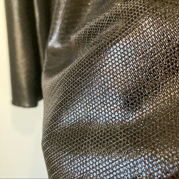 Pleated Wet-Look Stretchy Black Circle Skater Skirt Lauren Taylor BNWT - Picture 5 of 11